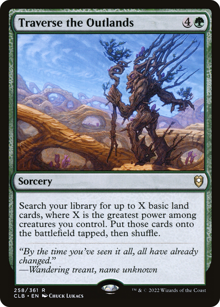 Traverse the Outlands (CLB-258) [Commander Legends: Battle for Baldur's Gate] Foil MTG Single Wizards of the Coast