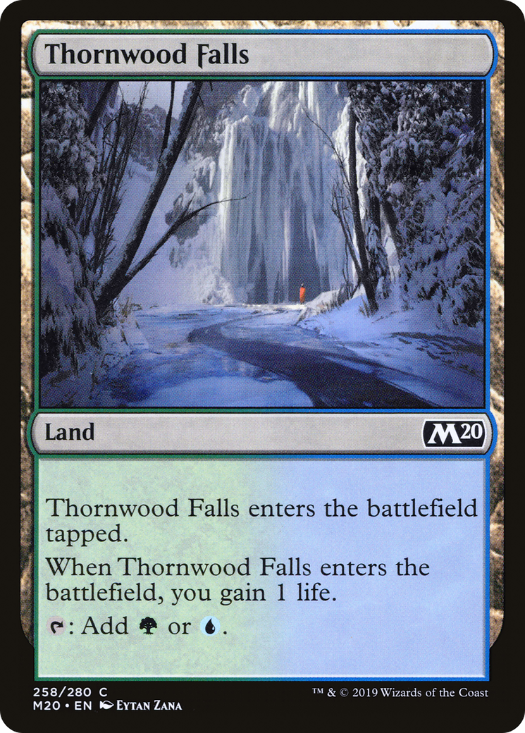 Thornwood Falls (M20-258) [Core Set 2020] Foil MTG Single Wizards of the Coast