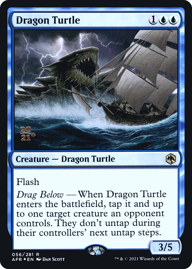 Dragon Turtle (PRE-056) [Adventures in the Forgotten Realms Promos] Foil MTG Single Wizards of the Coast