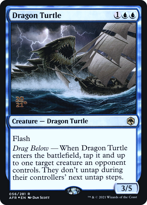 Dragon Turtle (PRE-056) [Adventures in the Forgotten Realms Promos] Foil MTG Single Wizards of the Coast
