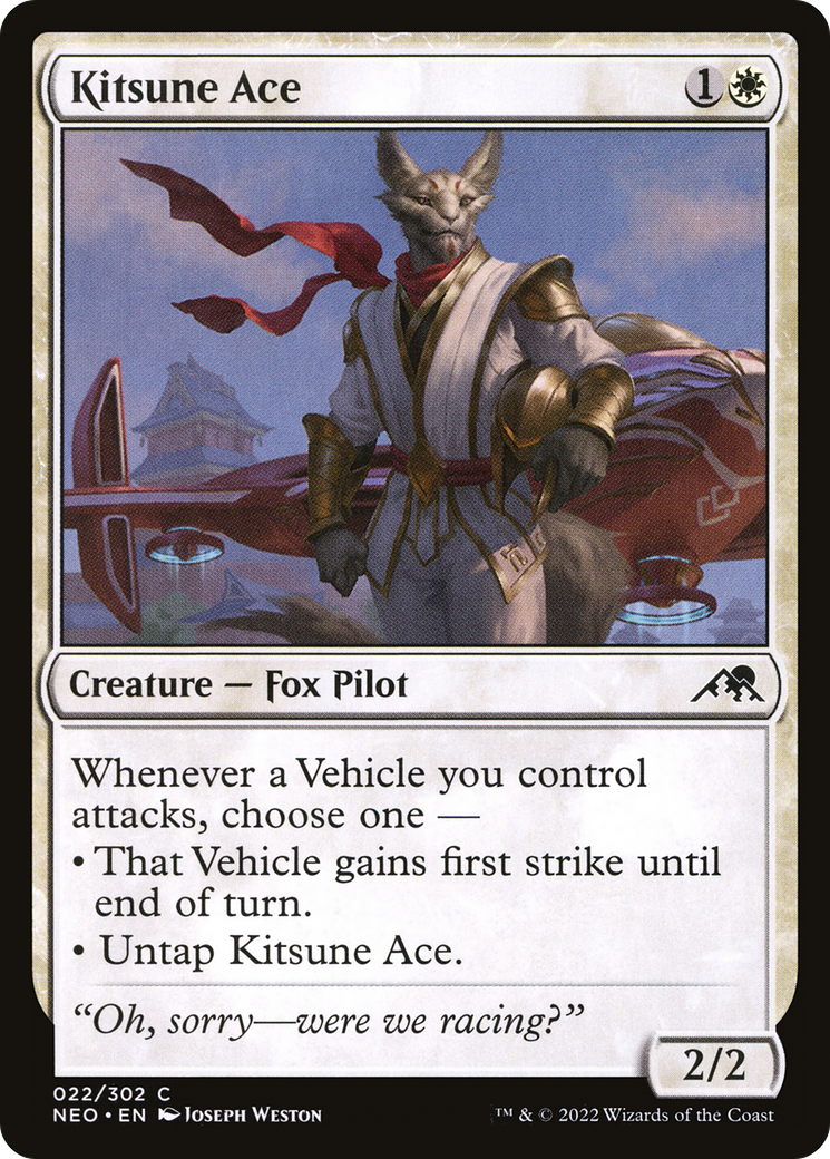 Kitsune Ace (NEO-022) [Kamigawa: Neon Dynasty] Foil MTG Single Wizards of the Coast