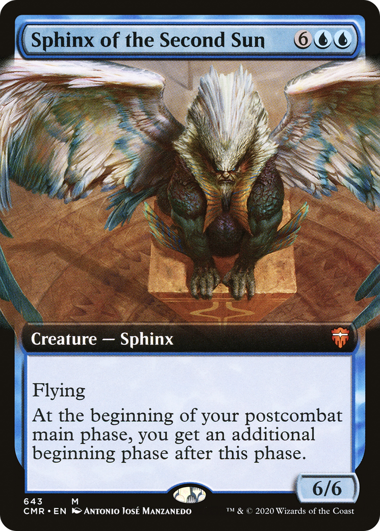 Sphinx of the Second Sun (CMR-643) [Commander Legends] (Extended Art) MTG Single Wizards of the Coast