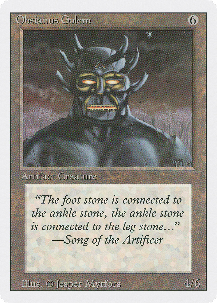 Obsianus Golem (3ED-268) [Revised Edition] MTG Single Wizards of the Coast
