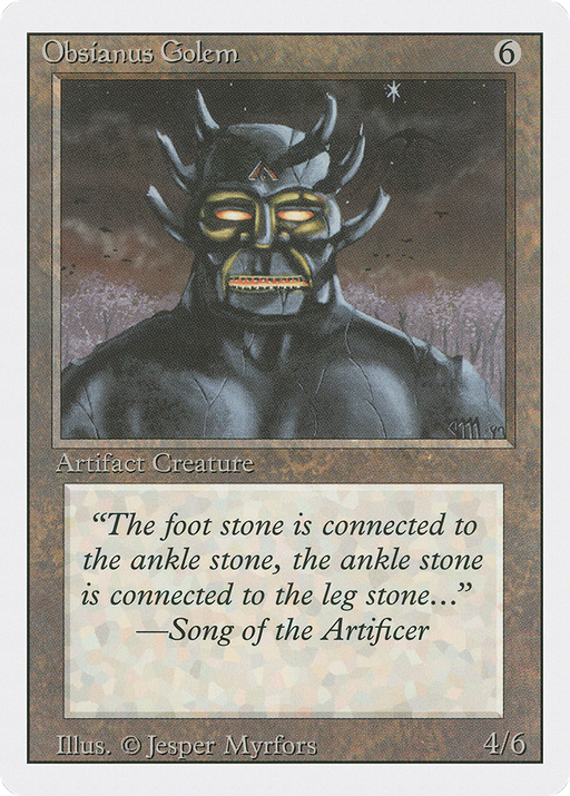 Obsianus Golem (3ED-268) [Revised Edition] MTG Single Wizards of the Coast