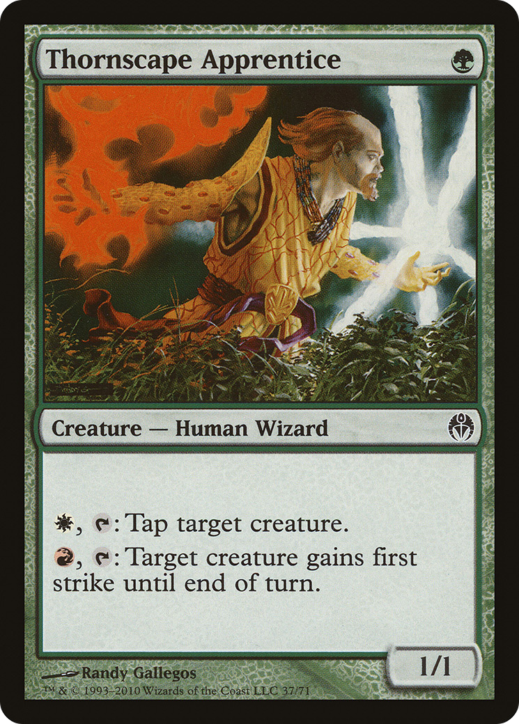 Thornscape Apprentice (DDE-037) [Misc] Duel Decks: Phyrexia vs. the Coalition MTG Single Wizards of the Coast