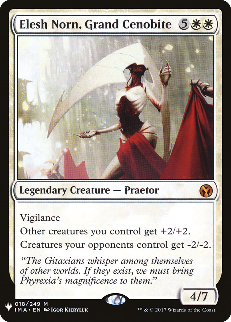 Elesh Norn, Grand Cenobite (LIST-018) [Mystery Booster] The List MTG Single Wizards of the Coast