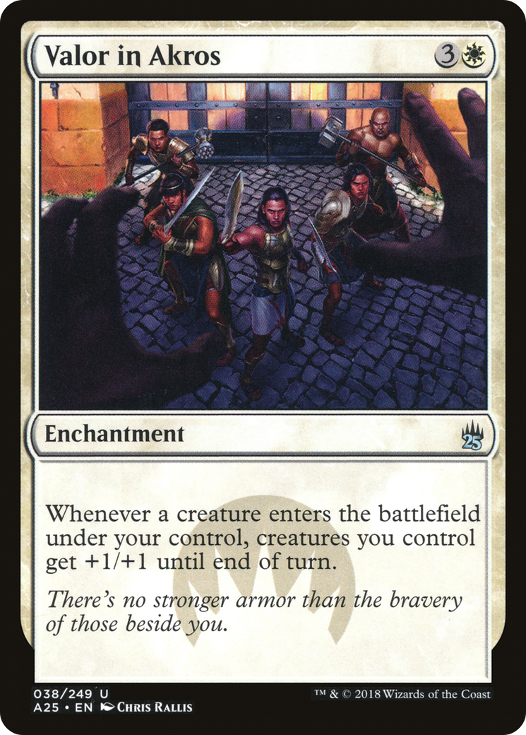 Valor in Akros (A25-038) [Masters 25] Foil MTG Single Wizards of the Coast