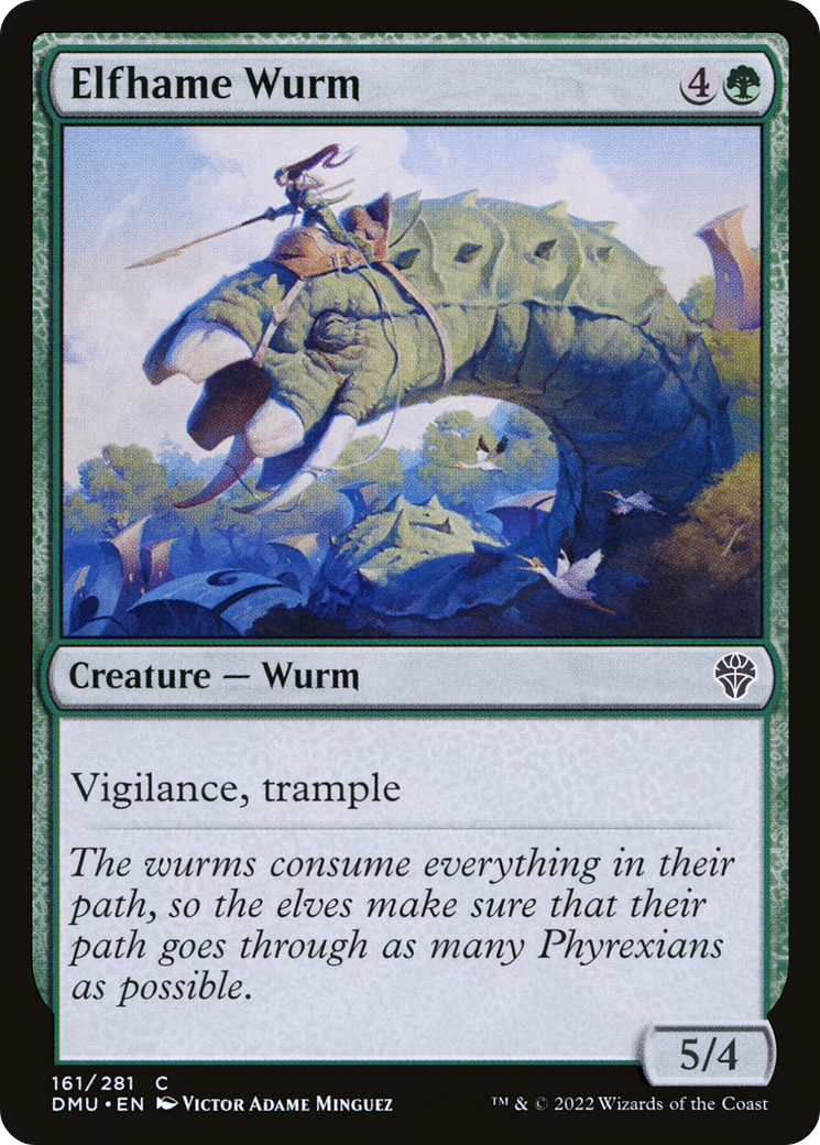 Elfhame Wurm (DMU-161) [Dominaria United] Foil MTG Single Wizards of the Coast