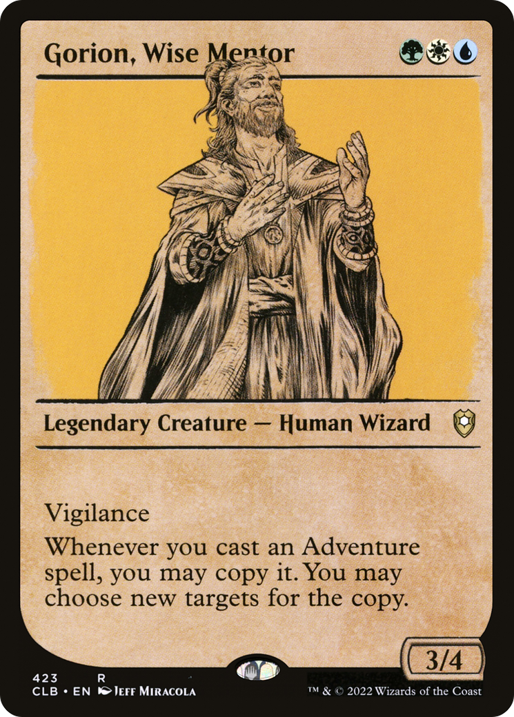 Gorion, Wise Mentor (CLB-423) [Commander Legends: Battle for Baldur's Gate] (Showcase) MTG Single Wizards of the Coast