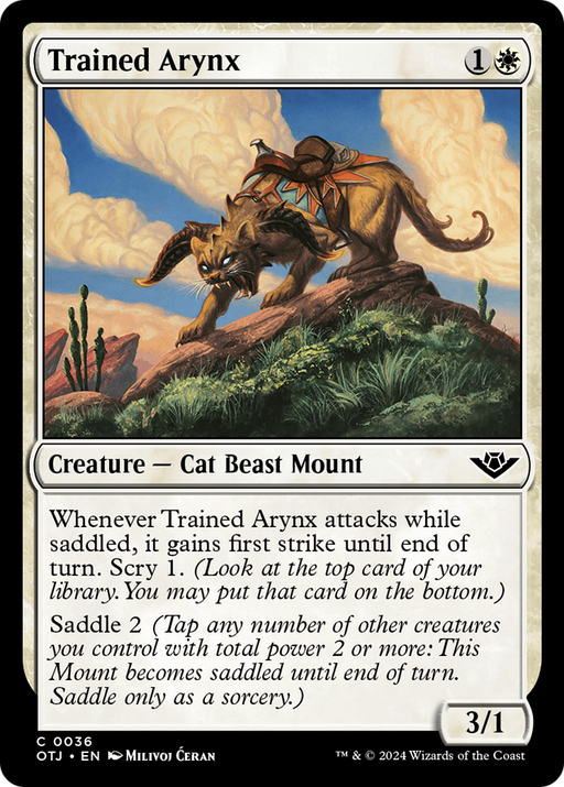 Trained Arynx (OTJ-036) [Outlaws of Thunder Junction] Foil MTG Single Wizards of the Coast