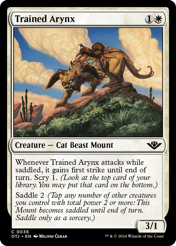 Trained Arynx (OTJ-036) [Outlaws of Thunder Junction] MTG Single Wizards of the Coast