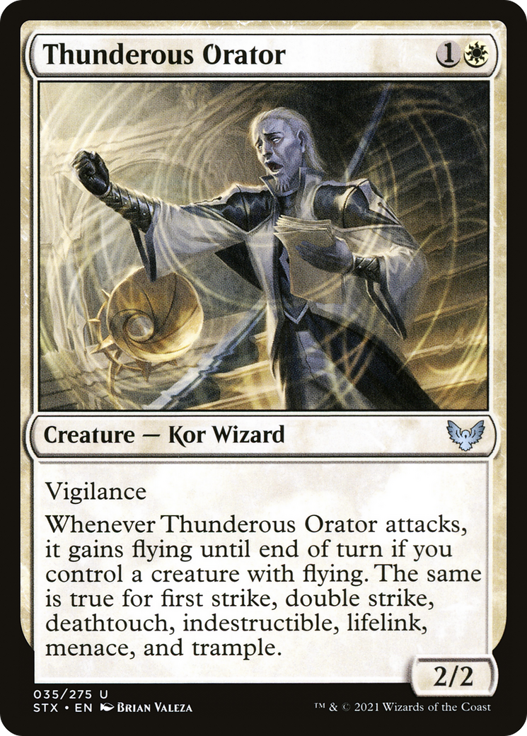 Thunderous Orator (STX-035) [Strixhaven: School of Mages] Foil MTG Single Wizards of the Coast