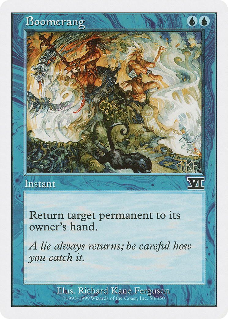 Boomerang (6ED-058) [Classic Sixth Edition] MTG Single Wizards of the Coast