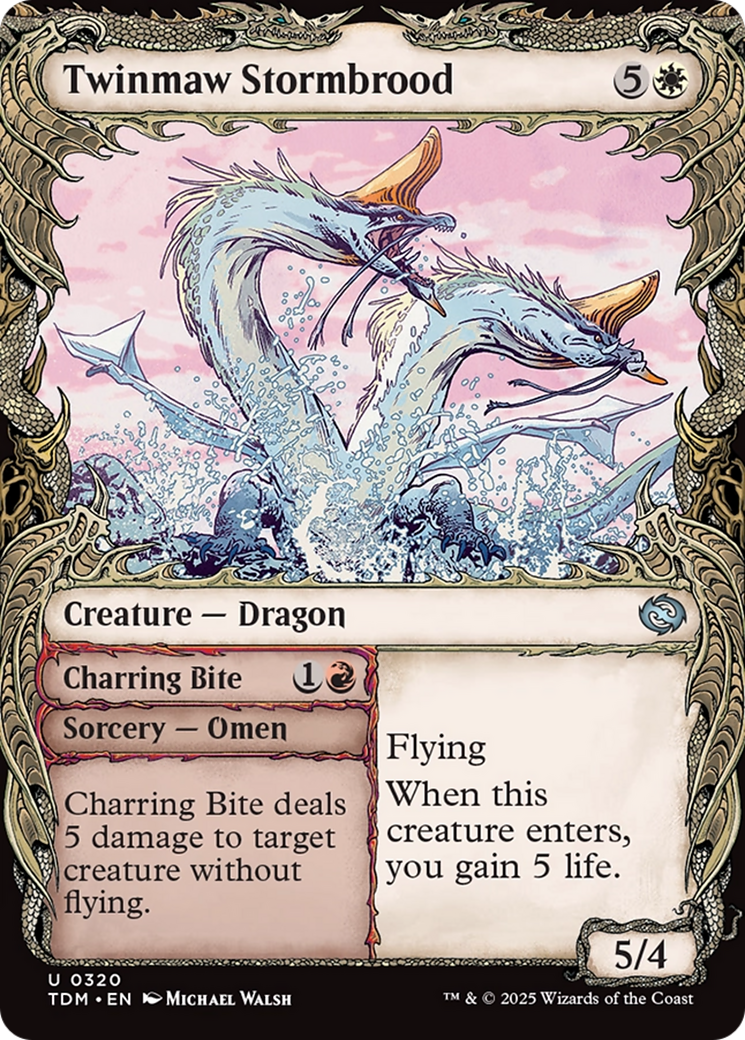 Twinmaw Stormbrood (Showcase) (TDM-320) [Tarkir: Dragonstorm] MTG Single Wizards of the Coast