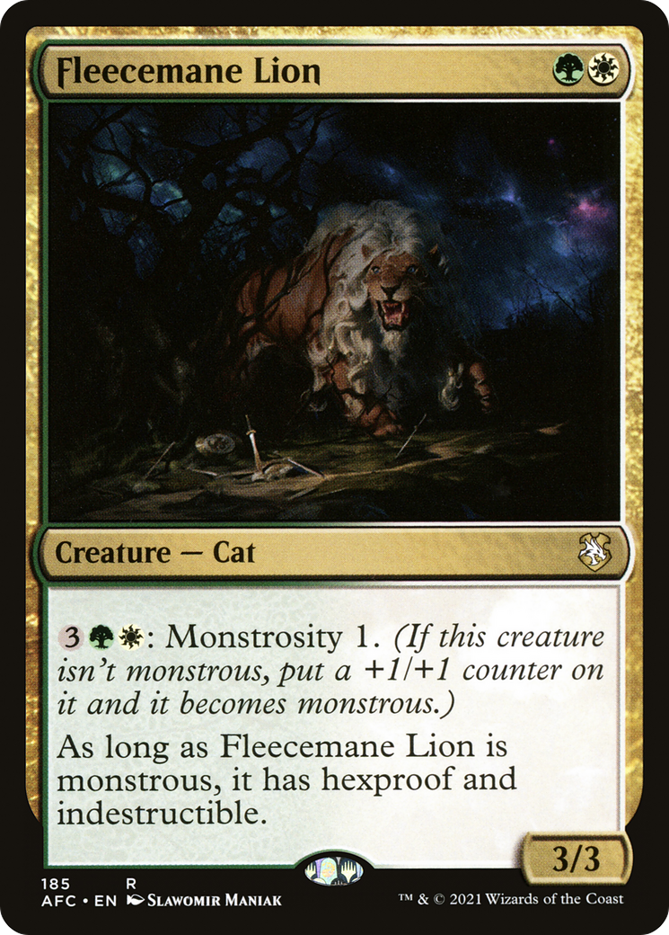 Fleecemane Lion (AFC-185) [Forgotten Realms Commander] MTG Single Wizards of the Coast