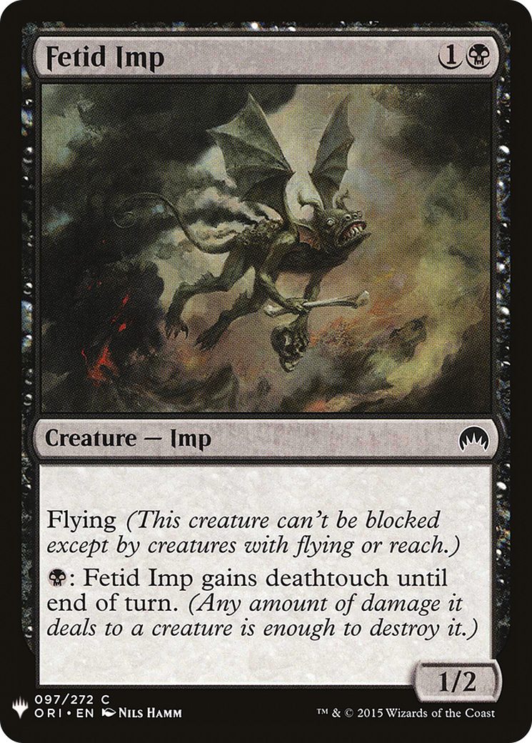 Fetid Imp (LIST-097) [Mystery Booster] The List MTG Single Wizards of the Coast