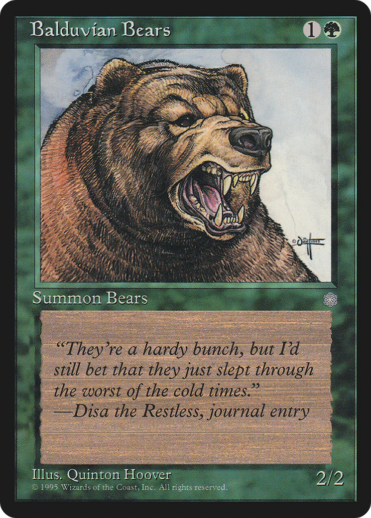 Balduvian Bears (ICE-226) [Ice Age] MTG Single Wizards of the Coast