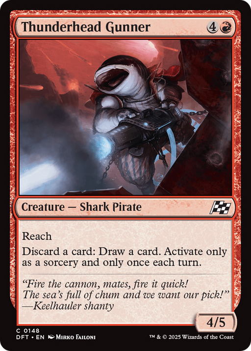 Thunderhead Gunner (DFT-148) [Aetherdrift] Foil MTG Single Wizards of the Coast
