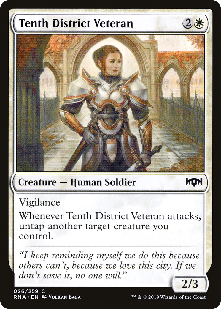 Tenth District Veteran (RNA-026) [Ravnica Allegiance] Foil MTG Single Wizards of the Coast