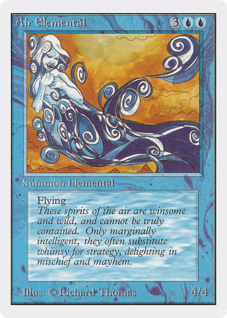 Air Elemental (2ED-047) [Oldschool] Unlimited Edition MTG Single Wizards of the Coast