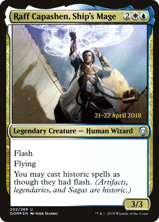 Raff Capashen, Ship's Mage (PRE-202) [Dominaria Promos] Foil MTG Single Wizards of the Coast