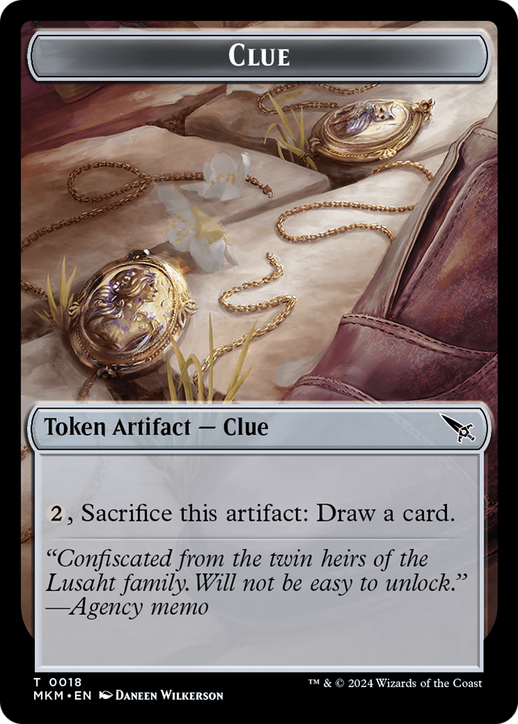 Clue (TMKM-018) [Tokens] Murders at Karlov Manor Tokens Foil MTG Single Wizards of the Coast