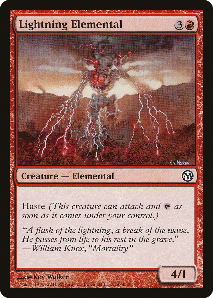 Lightning Elemental (DPA-050) [Misc] Duels of the Planeswalkers MTG Single Wizards of the Coast
