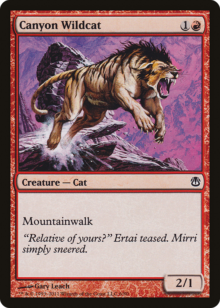 Canyon Wildcat (DDH-006) [Misc] Duel Decks: Ajani vs. Nicol Bolas MTG Single Wizards of the Coast