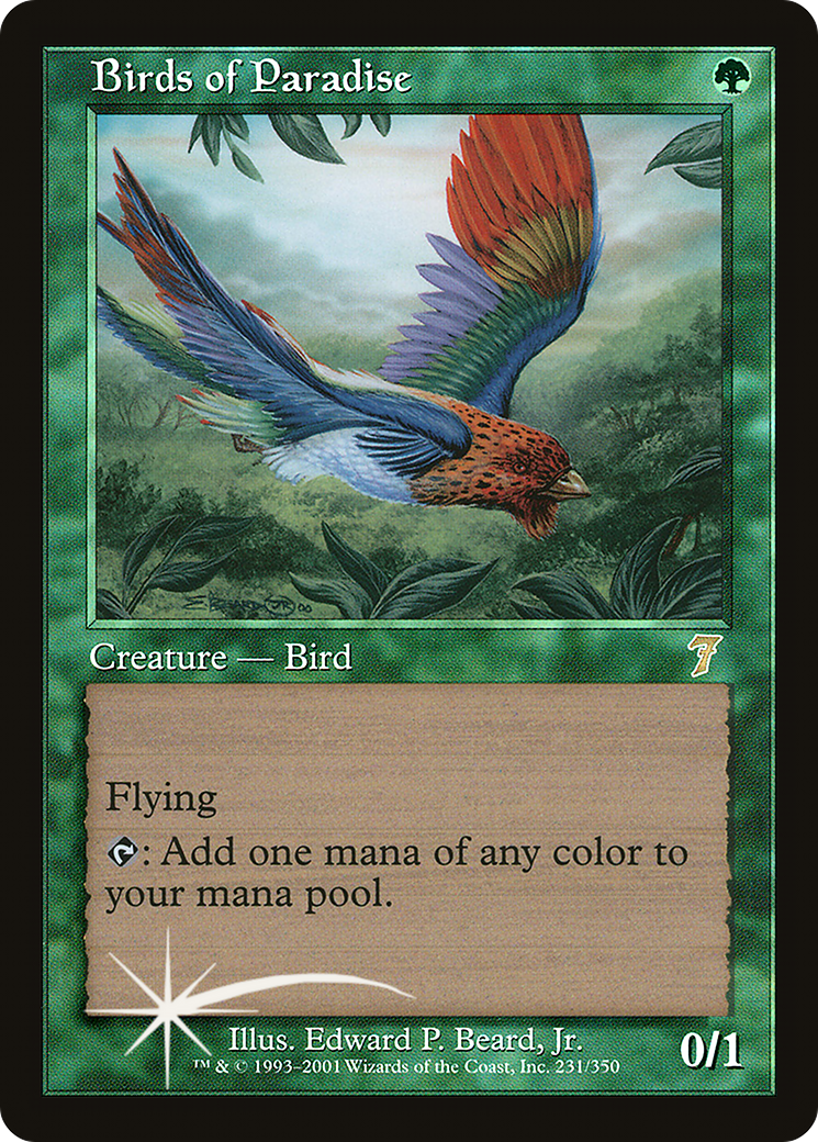 Birds of Paradise (7ED-231) [Seventh Edition] Foil MTG Single Wizards of the Coast