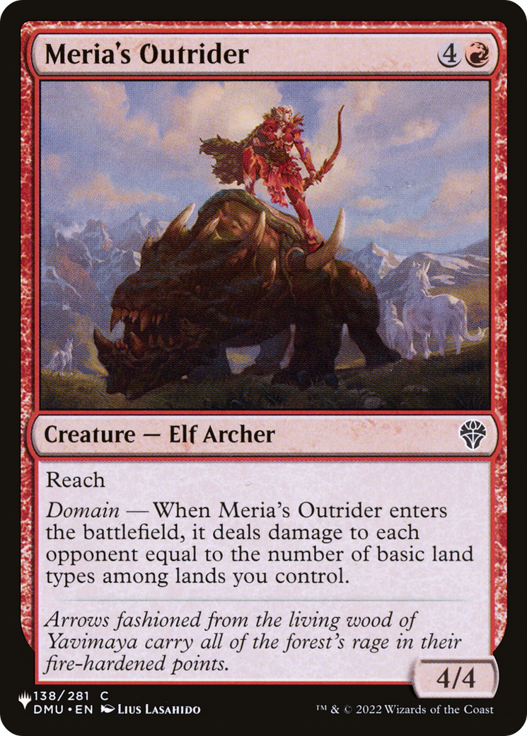 Meria's Outrider (LIST-DMU-138) [Mystery Booster] The List MTG Single Wizards of the Coast