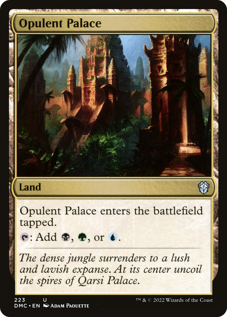 Opulent Palace (DMC-223) [Dominaria United Commander] MTG Single Wizards of the Coast
