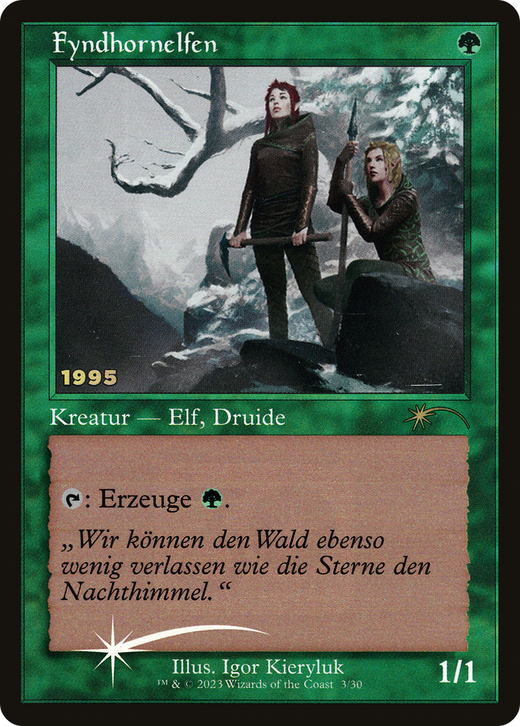 Fyndhorn Elves (30A-P-003) [Misc] 30th Anniversary Play Promos Foil MTG Single Wizards of the Coast
