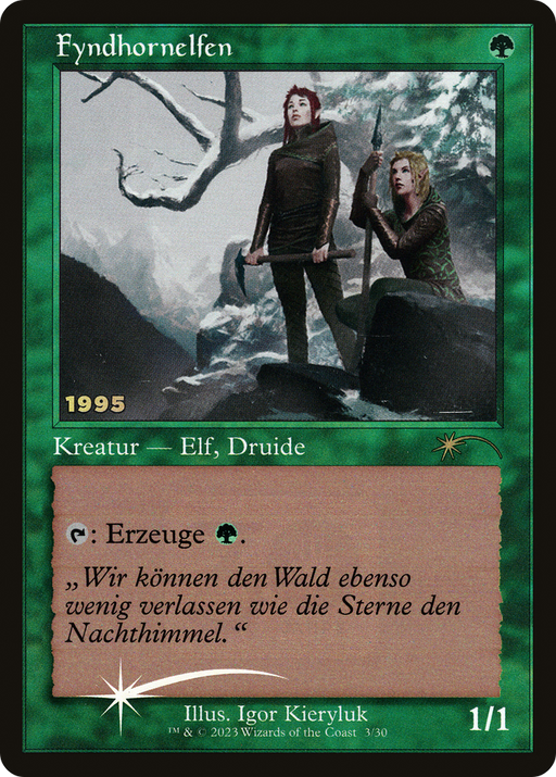 Fyndhorn Elves (30A-P-003) [Misc] 30th Anniversary Play Promos Foil MTG Single Wizards of the Coast