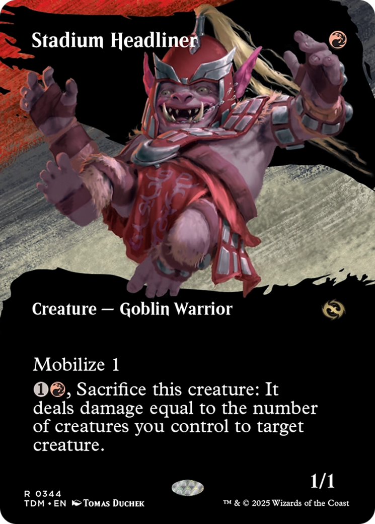 Stadium Headliner (Borderless) (TDM-344) [Tarkir: Dragonstorm] Foil MTG Single Wizards of the Coast