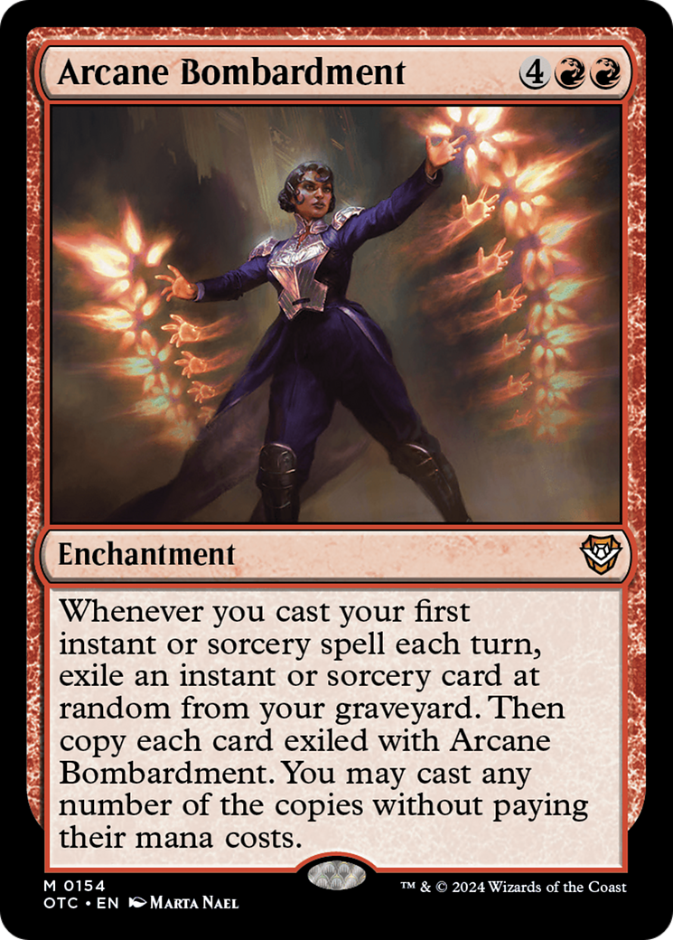 Arcane Bombardment (OTC-154) [Outlaws of Thunder Junction Commander] MTG Single Wizards of the Coast