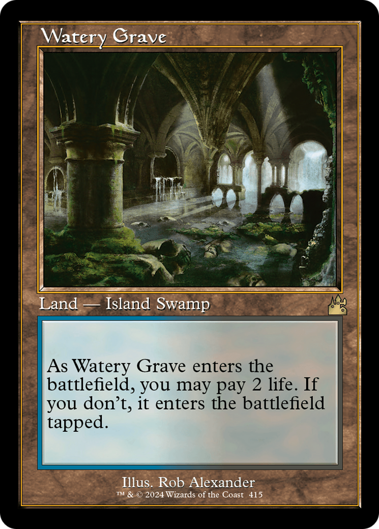 Watery Grave (RVR-415) [Ravnica Remastered] Foil MTG Single Wizards of the Coast