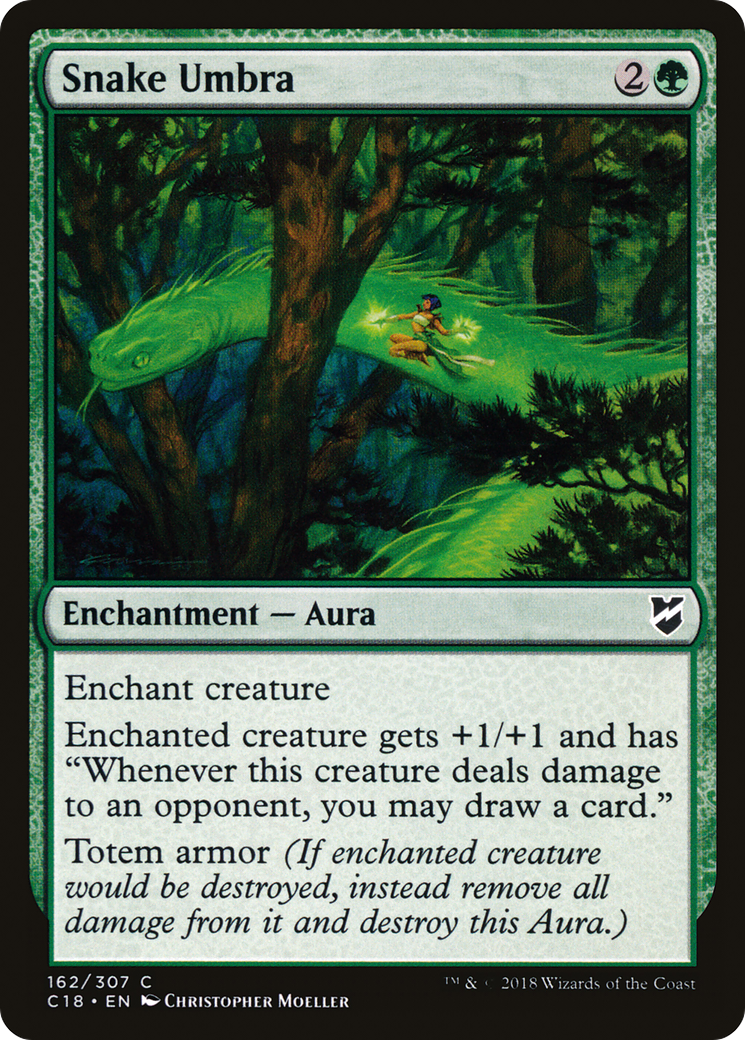 Snake Umbra (C18-162) [Commander 2018] MTG Single Wizards of the Coast