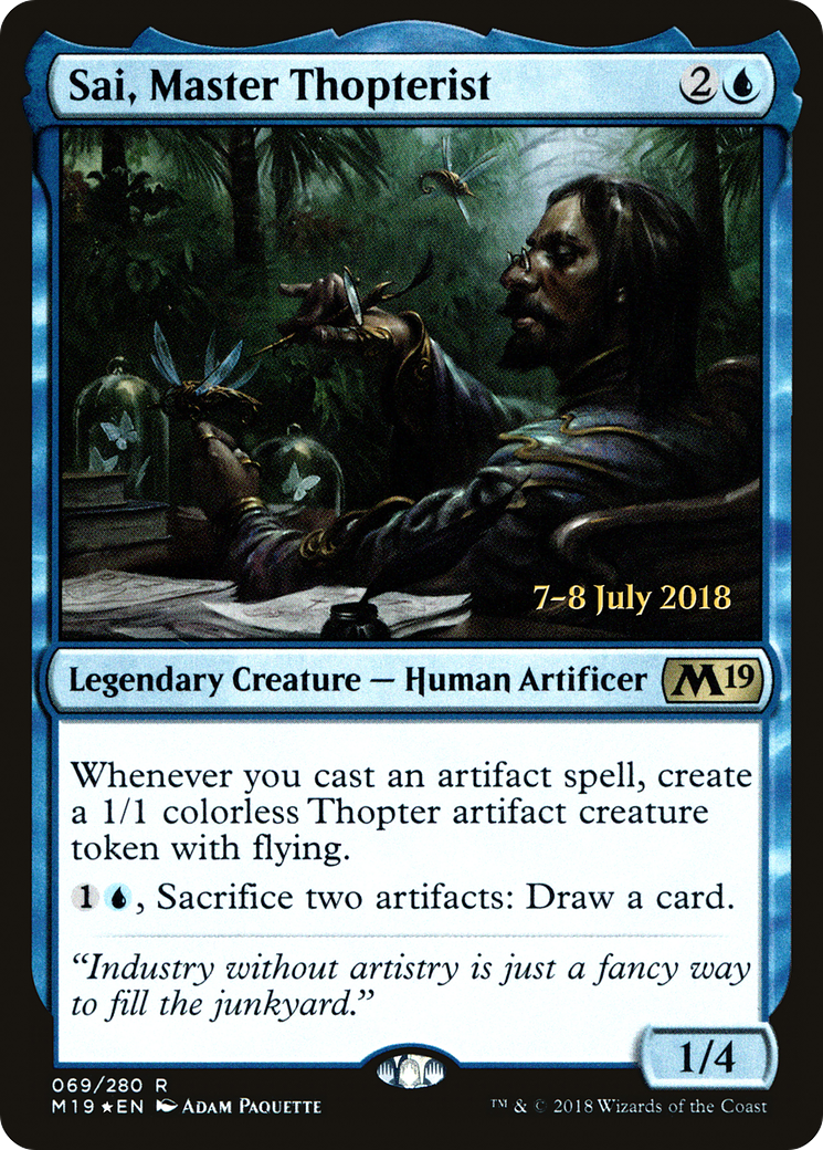 Sai, Master Thopterist (PRE-069) [Core Set 2019 Promos] Foil MTG Single Wizards of the Coast