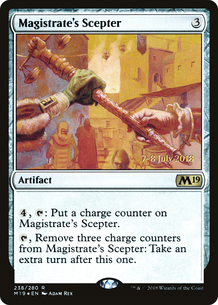Magistrate's Scepter (PRE-238) [Core Set 2019 Promos] Foil MTG Single Wizards of the Coast