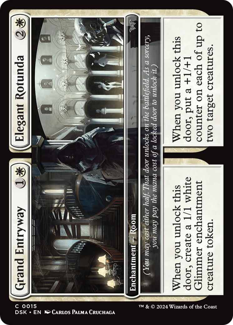 Grand Entryway // Elegant Rotunda (0015) (DSK-015) [Duskmourn: House of Horror] MTG Single Wizards of the Coast