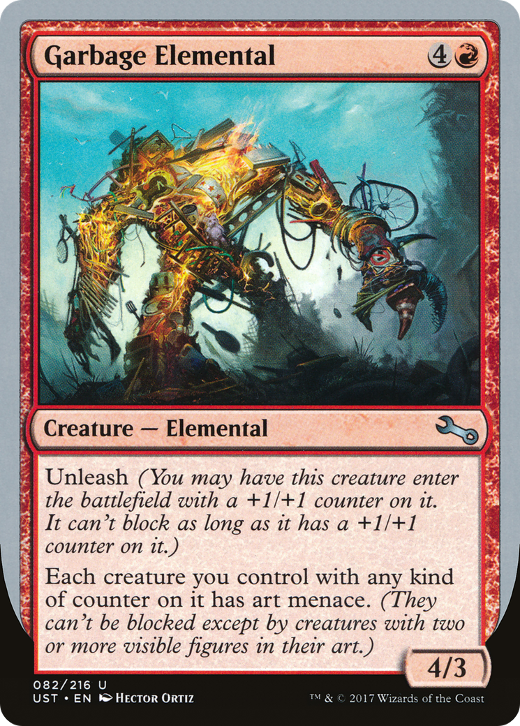 Garbage Elemental (UST-82E) [Unstable] MTG Single Wizards of the Coast