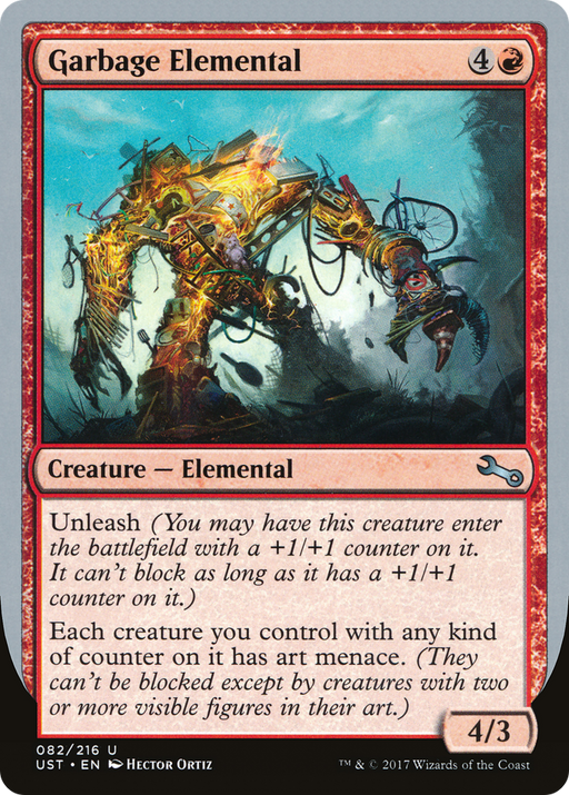 Garbage Elemental (UST-82E) [Unstable] Foil MTG Single Wizards of the Coast