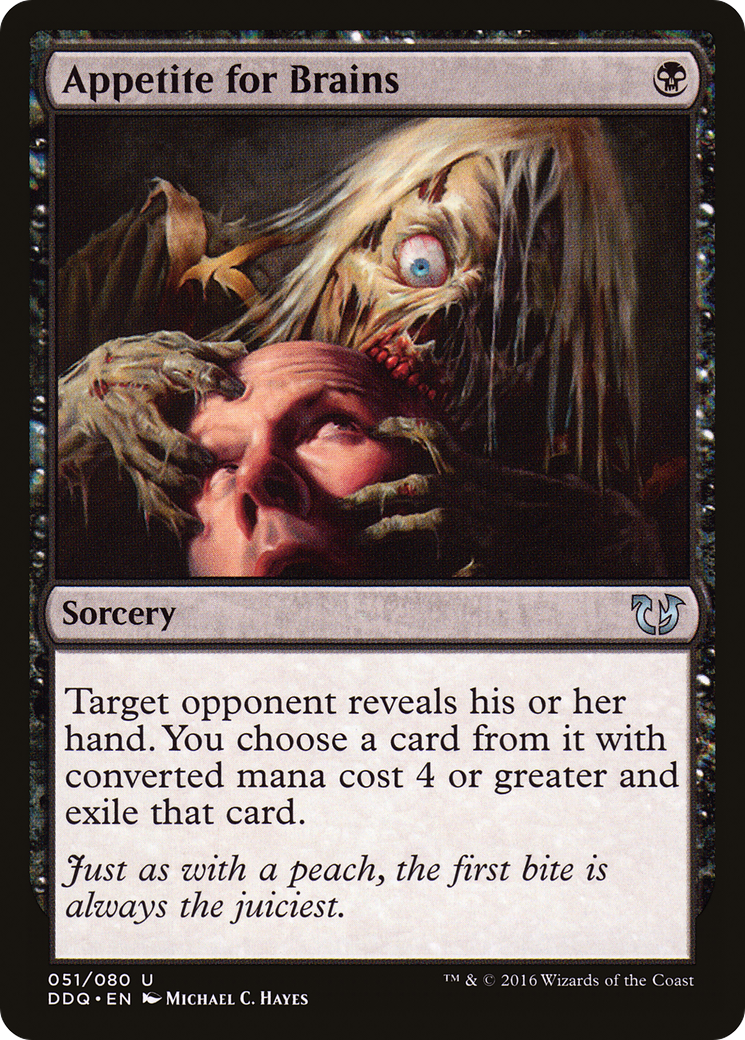 Appetite for Brains (DDQ-051) [Misc] Duel Decks: Blessed vs. Cursed MTG Single Wizards of the Coast
