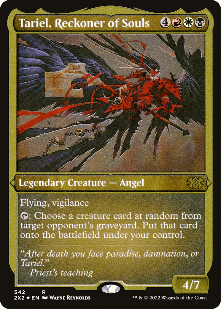 Tariel, Reckoner of Souls (Foil Etched) (2X2-542) [Double Masters 2022] Foil MTG Single Wizards of the Coast