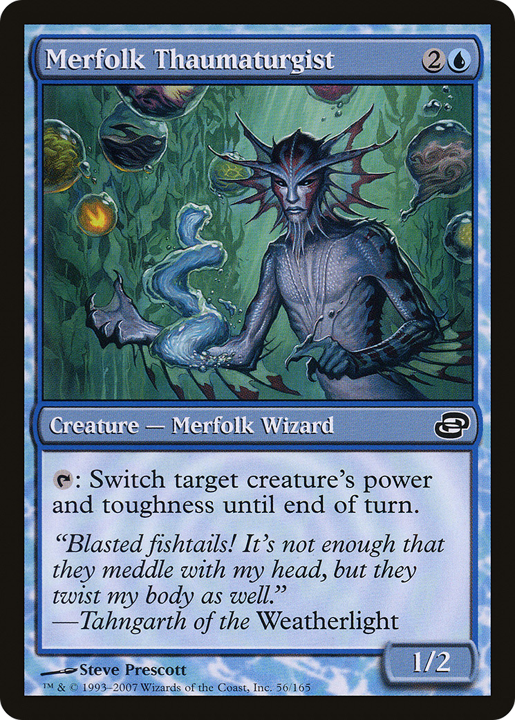 Merfolk Thaumaturgist (PLC-056) [Planar Chaos] (colorshifted) Foil MTG Single Planar Chaos