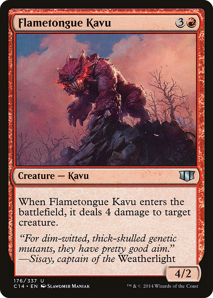Flametongue Kavu (C14-176) [Commander 2014] MTG Single Wizards of the Coast