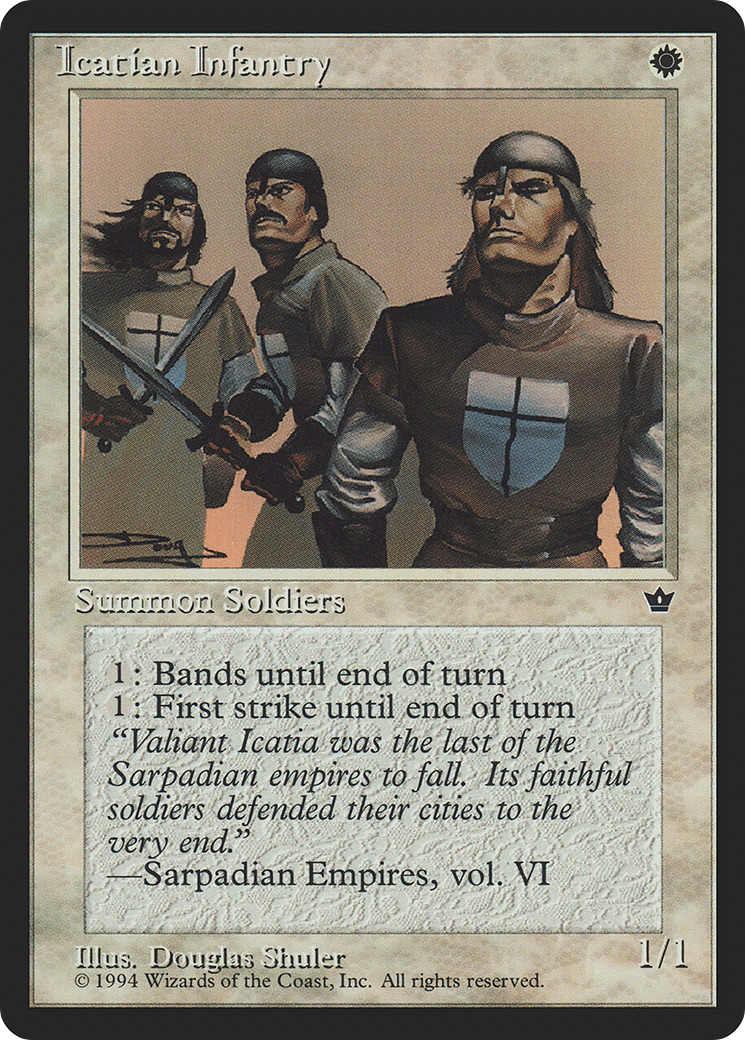 Icatian Infantry (Shuler) (FEM-) [Fallen Empires] MTG Single Wizards of the Coast