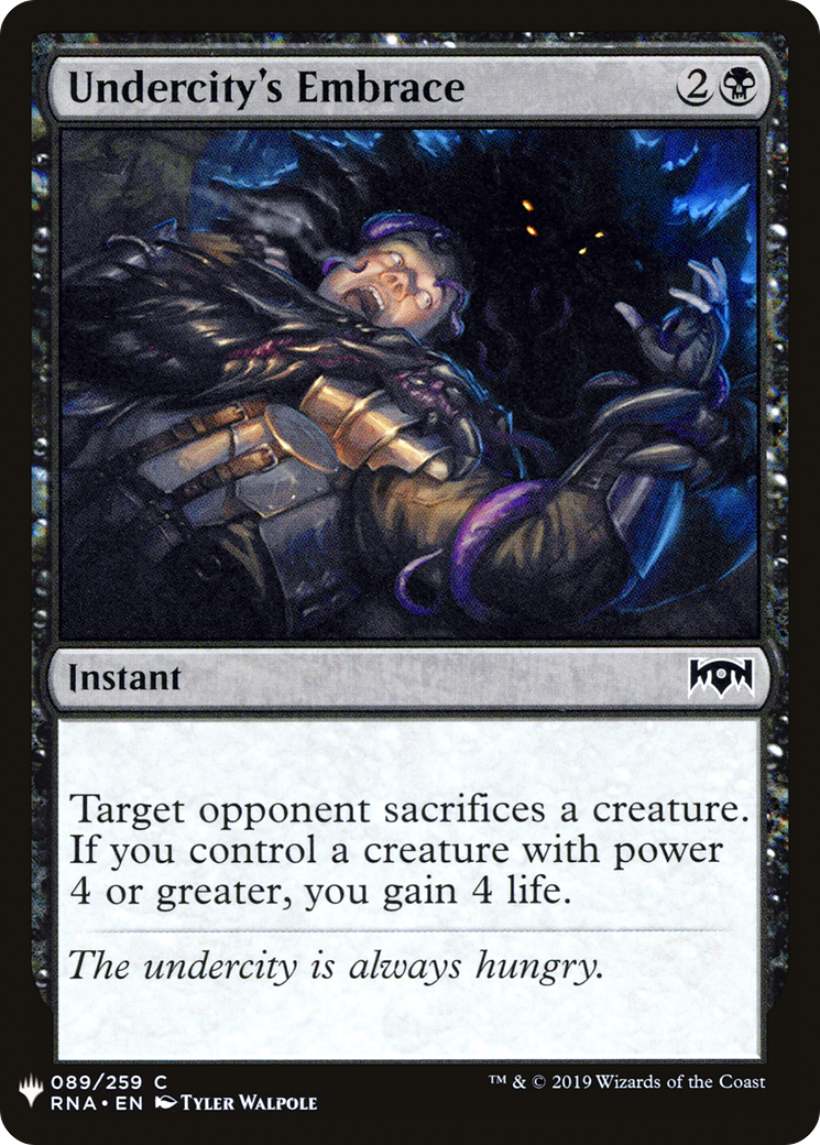 Undercity's Embrace (LIST-RNA-89) [Mystery Booster] The List MTG Single Wizards of the Coast