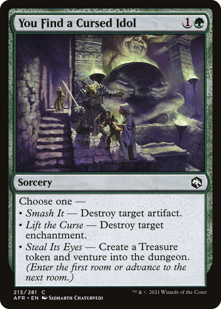 You Find a Cursed Idol (AFR-213) [Adventures in the Forgotten Realms] Foil MTG Single Wizards of the Coast