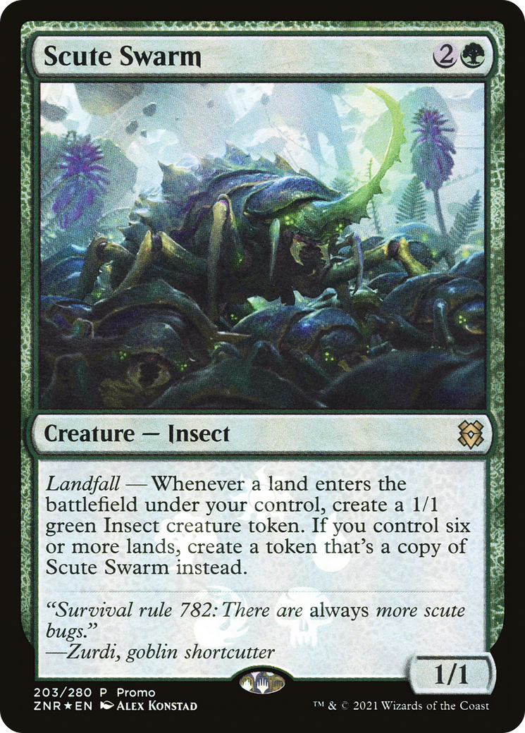 Scute Swarm (MEDIA-203) [Zendikar Rising Promos] Foil MTG Single Wizards of the Coast